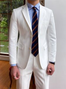 Spring New Arrival Plain Business Slim Fit Korean Style Two-Piece Suit