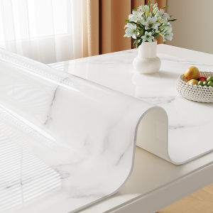 Waterproof Oil-resistant Tablecloth Luxury Sensation PVC Soft Glass Tea Table Desktop Protection Pad Easy-to-clean Dining Table Mat