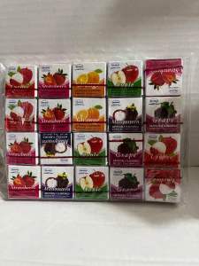 Mini Ball Bubble Gum Fruit-20 tea boxes assorted flavors including strawberry orange apple mangoes grape lychee in 1 pack (repack) halal
