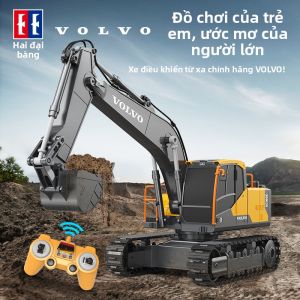 JINGGUAN | Đồ Chơi Xe Đào Điều Khiển Từ Xa Bằng Hợp Kim Có Giấy Phép