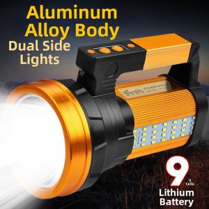 High Configuration LED Flashlight with Dual Side Lights for Outdoor Use
