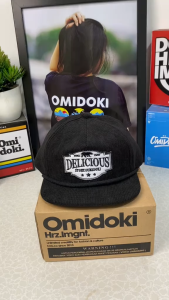 Topi Rope Hat Patch Corduroy Visor Pendek Omidoki Topi Skena Caps Hitam BEAR