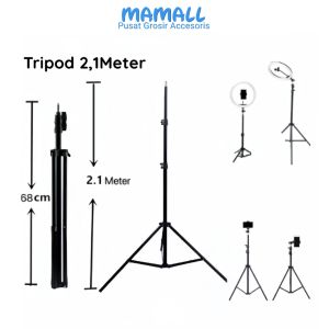 Tripod Hp Camera 2 meter Tripod 21 M 21M 210cm Tripod Holder Hp Camera Handphone Vlogging Streaming