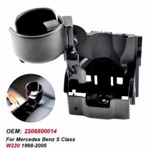 For Mercedes Benz W220 Car Center Console Drinking Water Cup Holder Replacement S Class S300 S400 S500 1996-2005 2206800014