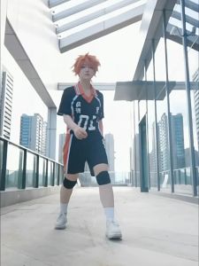 Anime Haikyuu Karasuno High School Uniform Shoyo Hinata Cosplay Costume Sportswear Shirt Shorts Volleyball Jersey