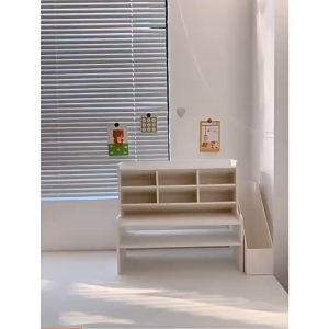 ชั้นตั้งโต๊ะ วางของบนโต๊ะทำงาน ใส่หนังสือ วางเครื่องสําอาง 2 ชั้น เก็บของจุกจิก เครื่องสำอาง