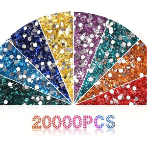 1000/Bag 5D Diamond Painted Beads 20 Colors 20000 Round Bright Diamonds Missing Particles Can Be Replenished