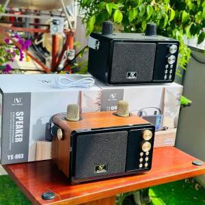 Loa karaoke ys603 tặng kèm 2 míc không dây. Bảo hành 6tháng. Lỗi 1 đổi 1 trong 7 ngày đầu sử dụng