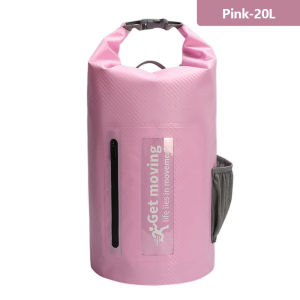 10L/20L Carbon Fiber Waterproof Dry BagHand-Held Bucket Bag Waterproof Bag Beach Drifting Swimming Bag Outdoor Backpack