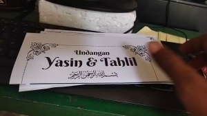 10PCS Undangan Yasin dan Tahlilan Free Foto