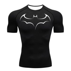 Hot Toys | 2026 Summer New Super Hero Batman 3D Printed Fitness Training Competition Quick Drying Sportswear Summer Mens T-shirt Large