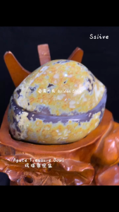 Agate Treasure Bowl 抛光玛瑙聚宝盆🔮💰 寓意财富聚集、富贵圆满,守护能量与好运。💰 Symbolizes wealth accumulation abundance and protective energy.