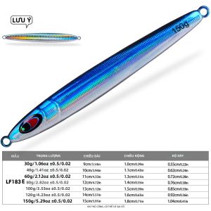Mồi Câu Cá Mòi Proberos Sardine Slider Jigging 1 Cái Mồi Kim Loại Phủ UV Câu Biển Câu Xa Trọng Lượng 30g-100g Câu Biển Câu Sông.