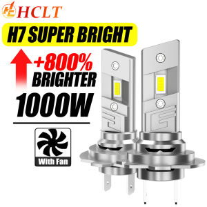 New H7 LED Headlight 1200000LM 1000W High Power Bulb 6000K White Lights CANBUS Wireless With Fan Headlamp 800% Brightness 12V