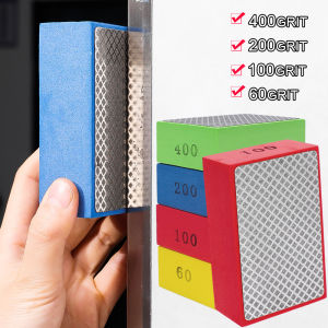 60~400Grits Diamond Hand Polishing Pads Tile Glass Abrasive Grinding Block Pad Stone Marble Ceramic Abrasive Sanding Disc Polisher Tools