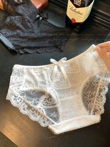 Quần Lót Ren Satin Gợi Cảm Pure Desire Thời Trang Mới 2025 Cho Nữ Cạp Thấp Bằng Nylon Ren Viền Trong Suốt Gợi Cảm