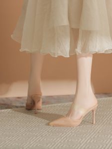 Comfortable Wide Fit High Heels Clear Crystal Band
