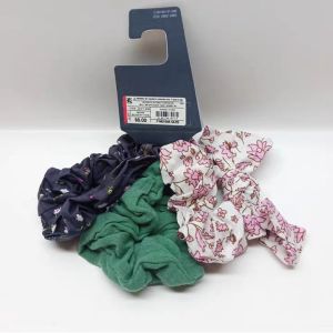 DaVee | Retro Scrunchie Floral hair ties scrunchies retro fabric hair rope green orange purple pink blue floral scrunchies Hair Accessories