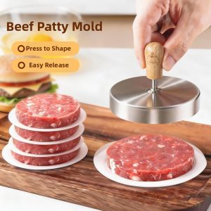 SANSHANGU | Burger Patty Maker Round Press for Meat and Other Food