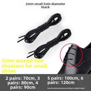 Waxed round Rope Shoelaces Men Women Casual Martin Shoes Leather Business Black Brown British Style Shoe Ties Accessories