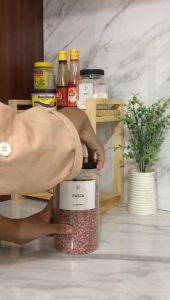 Toples Bumbu Dapur 1000ml tutup aluminium hitam free label