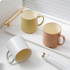 Hot selling water cup rinse mouth cup dual color wash cup couples home rinse mouth cup travel bathroom cup