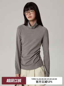 Omont Retro Versatile Semi-High Collar Short Sleeve T-Shirt Commute Slim Fit Outerwear Summer Base Shirt Womens Fashion