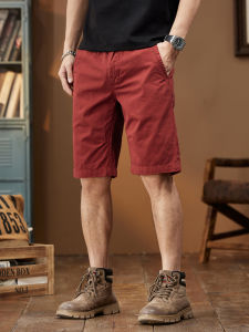 Hong Kong High-End Red Workwear Shorts Mens Summer Thin Five-Part Loose American Style Mid-Pants 2025 New Model Casual Pants