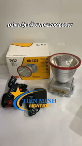 Đèn Đội Đầu Thái NĐ-1209 (600W) Chóa 9.5cm 3 Chế Độ Sáng Hiển Thị % Pin
