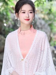 Elegant Fashion Lace Robe Cheongsam Outerwear Autumn
