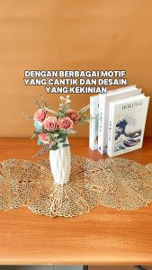 NexXio Taplak Meja Panjang Ruang Tamu / Taplak Meja Makan / Perlengkapan Alas Meja Anti Air Vintage