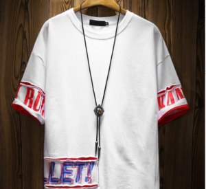 Mens Fashion T-Shirt Pendant Neck Long Necklace Decoration Versatile Tang Costume Shirt Front Chest Alloy Pendant Fresh out