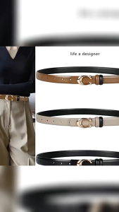 Korean Fashion Women’s Double-Sided Belt – Summer All-Match Decorative Belt for Skirts & Denim