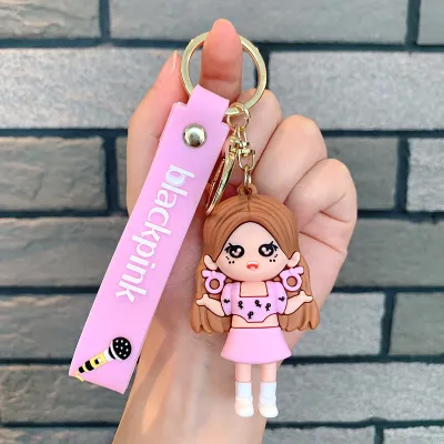 Móc Khóa Nữ Blackpink Jennie Lisa Đồ Trang Trí Xe Hơi Túi Xách Phụ Kiện Thời Trang Hàn Quốc Móc Khóa Bằng Nhựa