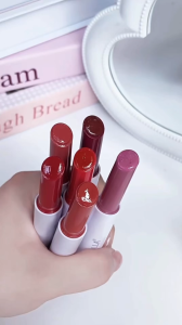 OLIBOLLA 6 Colors Press-type Water-gloss Solid Lip Gloss Long-lasting Moisturizing Lip Glaze for Female Lip Care Lipstick