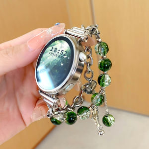 Uhada Fashion Creative Beaded Bracelet Watch Strap for Xiaomi Watch S3 Sport Edition Womens Stylish Bracelet Metal Material