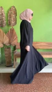 POSILAZ DRESS - LD 160 DAN 140 cm Gamis Syari SUPER Jumbo Polos Crinkle Airflow CEY Premium