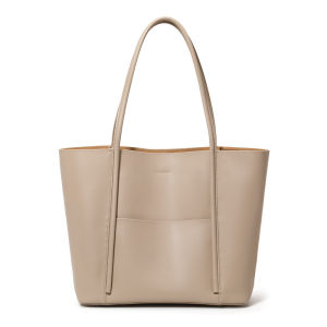 Genuine Cowhide Tote Bag Womens Large Capacity Bag Niche High-End Versatile Shouldder Bag Large Bag Work Commuter Bag