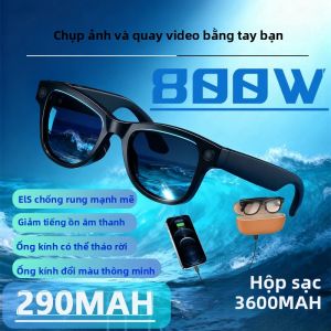 Kính Thông Minh AI Quay Video 4K HD Gọi Bluetooth Kính Râm Hỗ Trợ Dịch Thuật 100+ Ngôn Ngữ Nghe Nhạc Dành Cho Nam & Nữ