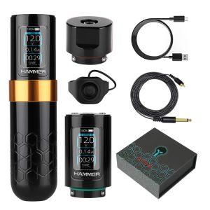 Máy Xăm Không Dây Dạng Bút Với Động Cơ Không Chổi Than Hành Trình 4mm Có Thể Chuyển Đổi Có Dây/không Dây Dành Cho Nghệ Sĩ Xăm Hình Thân Bằng Nhôm