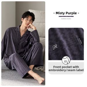 JIALEFEN | Cotton Mens Loungewear Set Extra Large