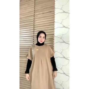 Dress Daster Kringkel Tangan Pendek Busui