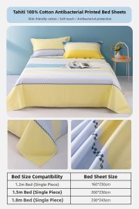 Mercury | 100% Pure Cotton Vintage Style Bed Sheet