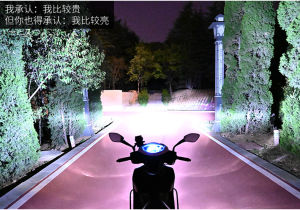 đèn pha mini bi cầu 2 chế độ sáng 6000k và 3000K dùng cho0 xe máy điện xe mô tô