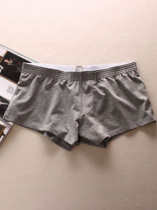 Simple Pure Cotton Low Waist Briefs Mens Leisure Boxer Shorts Home Pants Cotton Sleepwear Short Pants Youth Style