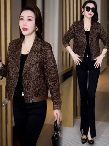 YOUFAN | Fashion Retro Leopard Print Short Jacket for Women