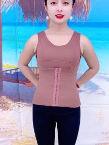Warm Thermal Vest Womens Autumn Winter Belly Slimming Underwear Sports Integrated Body Shaper with Chest Pad Base Top