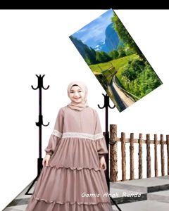 Abaya Anak Crinkle Airflow Bahan Adem Warna Pilihan Putih-Mocca-Hitam - Cocok untuk Acara Formal / Gamis Anak Cewek Crinkle Airflow Lembut & Modis Warna Mocca-Burgundi-Putih Ukuran S-XXL