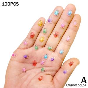 100Pcs Mini Luminous Turtle Eight Color Decorative Bead Decoration DIY Accessories Resin Accessories Handmade DIY Decoration