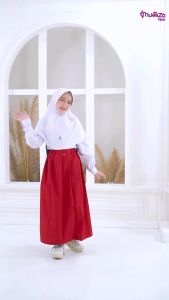 Kerudung Bergo Polos Anak TK SD SMP SMA Ainun S M L Bahan Premium Spandex Jersey Mueeza Hijab